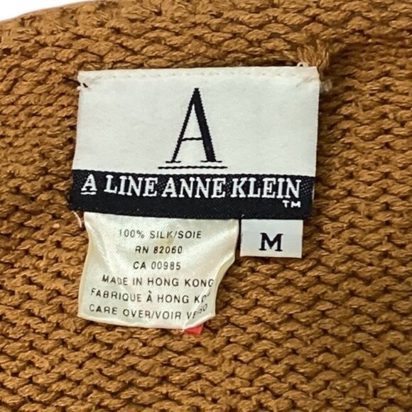 Vintage Anne Klein Agoya Shell‎ Button Silk Knit Cardigan Sweater - Size Medium - Picture 3 of 7